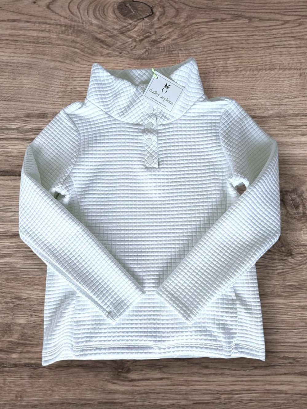 Dudley Stephens Perry Street Pullover White Waffle XS NWT
